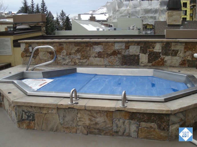 One of three identical hot tubs