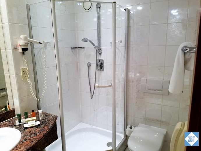 Twin Guest Room Shower and Toilet